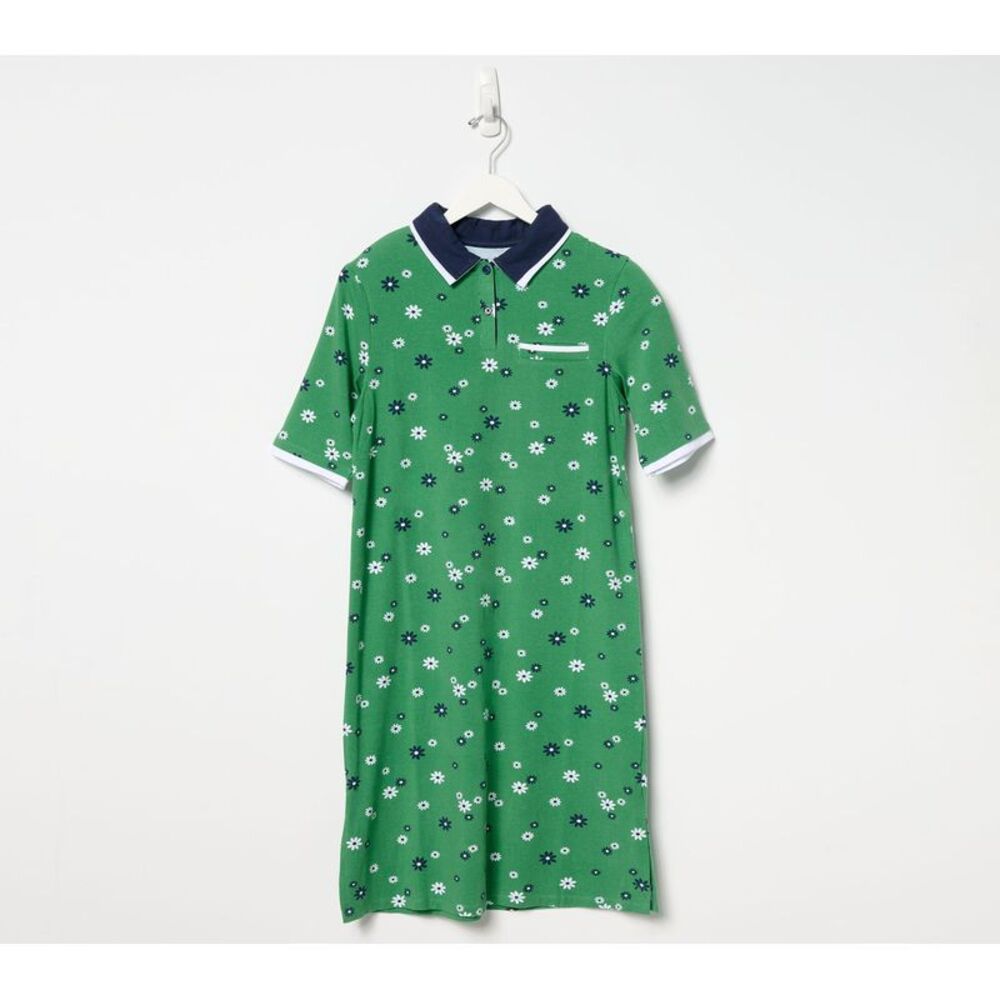 Liberare Women's Plus Sz Dress 2X Cottonwear+ Collared Lounge Green A676567